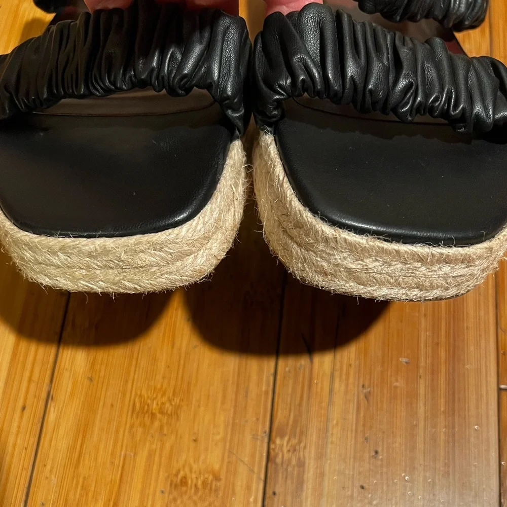 STAUD Maya Espadrille Sandals Black Size EU 37 / US 7